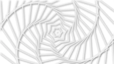 Spiraling pentagonal paper-cut pattern background animation Stock Footage 329199934