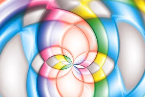 Spiraling stains abstract background, ink stains of different colors Stock Illustration