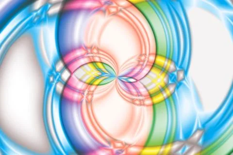 Spiraling stains abstract background, ink stains of different colors Stock Illustration