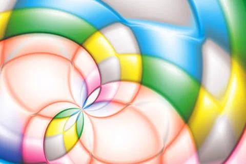 Spiraling stains abstract background, ink stains of different colors Stock Illustration