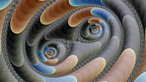 Spiraling tendrils unfold in recursive waves of organic motion Video stock 317155225