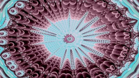 Spiraling tendrils unfold in recursive waves of organic motion Video stock 317155267