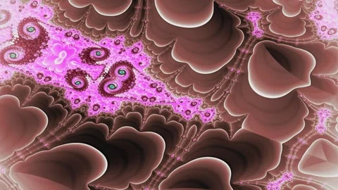 Spiraling tendrils unfold in recursive waves of organic motion Video stock 317155401