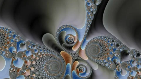 Spiraling tendrils unfold in recursive waves of organic motion Video stock 317155570