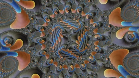 Spiraling tendrils unfold in recursive waves of organic motion Video stock 317155613