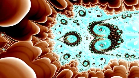 Spiraling tendrils unfold in recursive waves of organic motion Video stock 317155669