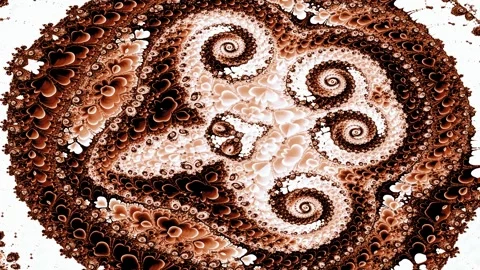 Spiraling tendrils unfold in recursive waves of organic motion Video stock 317155770