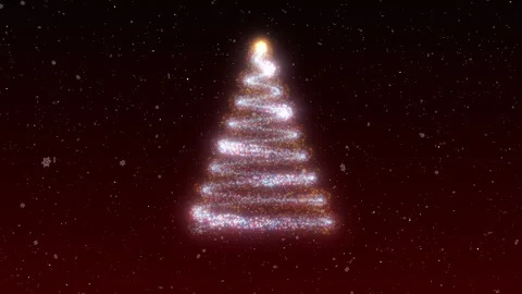 Spiraling from top to bottom Christmas tree of sparkling lights 2 Stock Footage 282744248