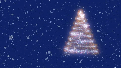 Spiraling from top to bottom Christmas tree of sparkling lights 1 Stock Footage 282744349