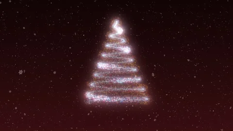 Spiraling from top to bottom Christmas tree of sparkling lights Stock Footage 282745534