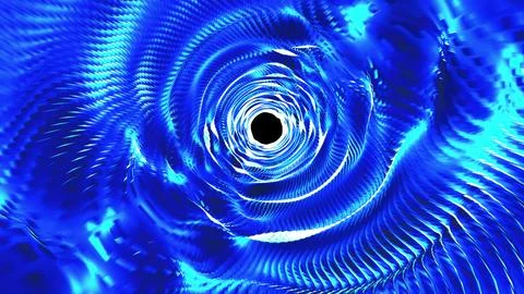 Spiraling vortex of intense blue light and texture Stock Illustration