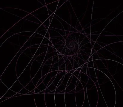 Spirals and circles. Endless, continuous line Illustrazione stock