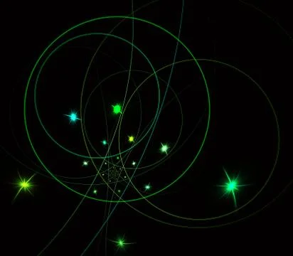 Spirals and circles. Endless, continuous line Illustrazione stock