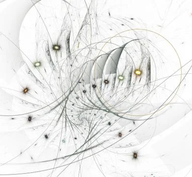 Spirals and circles. Endless, continuous line Ilustración de archivo