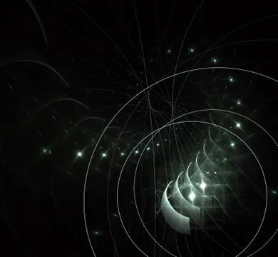 Spirals and circles. Endless, continuous line イラスト素材