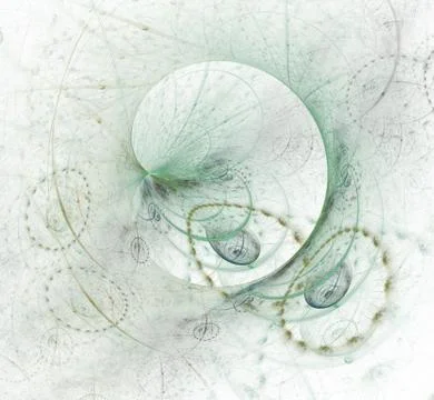 Spirals and circles. Endless, continuous line Ilustración de archivo