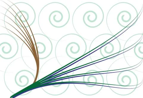 Spirals and curves Stock Illustration