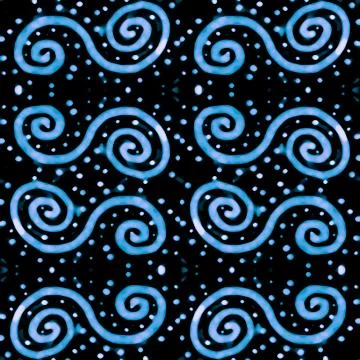 Spirals and Dots Seamless Pattern Design Stock Illustration