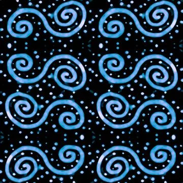 Spirals and Dots Seamless Pattern Design Spirals and dots motif seamless p... Stock Photos