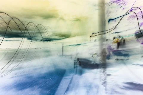 Spirals and rhythmic lines on an abstract edge Stock Photos