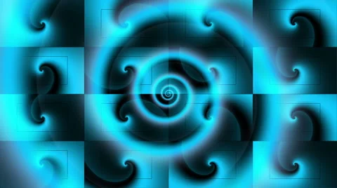 Spirals Blue - LoopNeo VJ Loops HD 1920X1080 库存影片 40027489