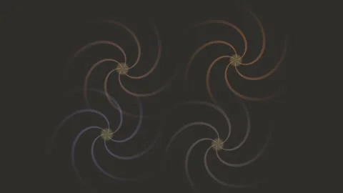 Spirals form dynamic patterns on dark background with soft Stock Footage 339367526
