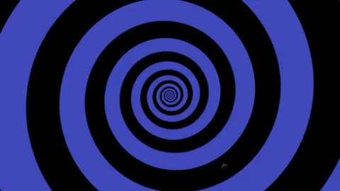 Spirals Hypnotic Background Blue and Black Old Film Look Stock Footage Stock Footage 106369752