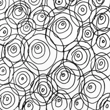 Spirals ink texture background. Vintage black and white illustration with spi Stock Illustration