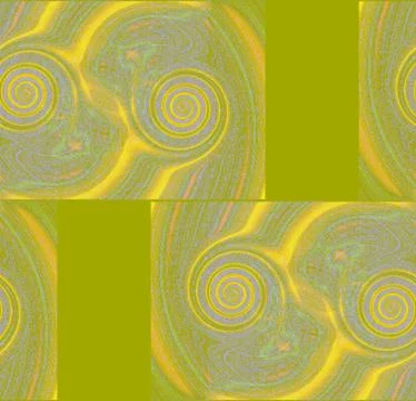 Spirals pattern green yellow purple shifted Stock-Illustration