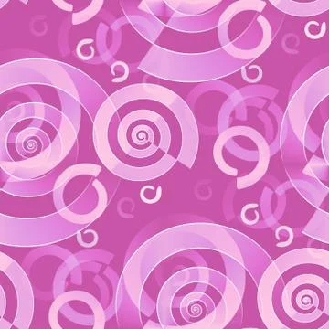 Spirals pattern pink violet purple overlaying Stock Illustration