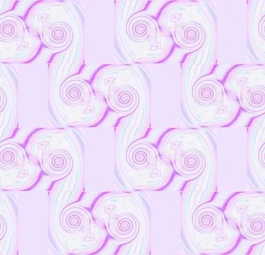 Spirals pattern pink violet purple light blue shifted Stock Illustration