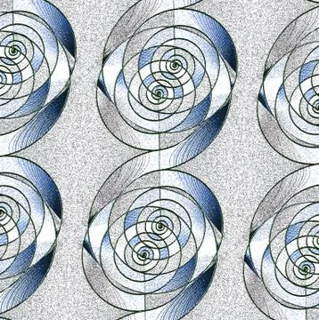 Spirals pattern silver gray blue Stock-Illustration