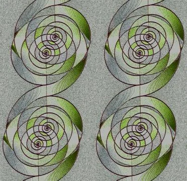 Spirals pattern silver gray green Stock Illustration