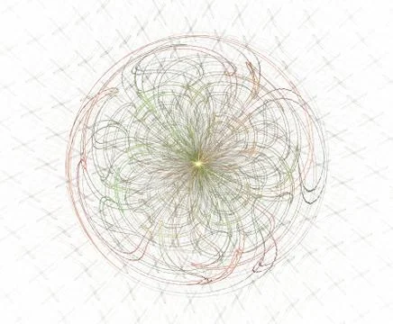 Spirals, rings and loops with texture on background Stock-Illustration