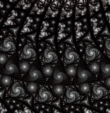 Spirals, rings and loops with texture on background Illustrazione stock