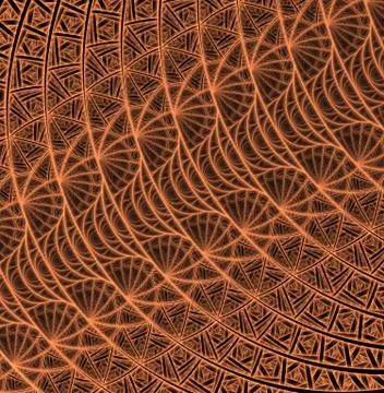 Spirals, rings and loops with texture on background Stock Illustration