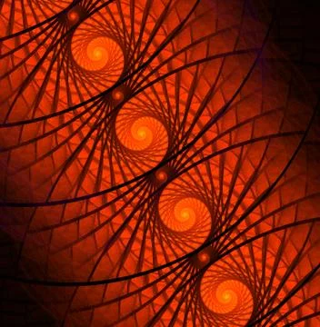 Spirals, rings and loops with texture on background Illustrazione stock