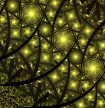 Spirals, rings and loops with texture on background Stock-Illustration