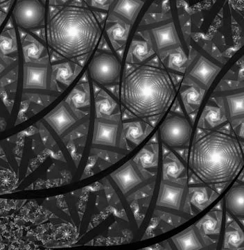 Spirals, rings and loops with texture on background Ilustración de archivo