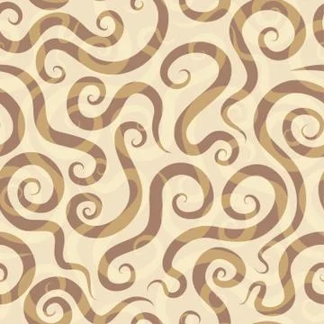 Spirals sand seamless pattern Stock Illustration
