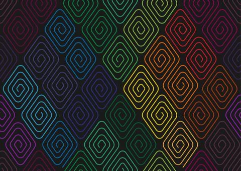 Spirals seamless pattern Illustrazione stock