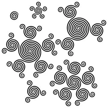 Spirals symbol set Stock Illustration