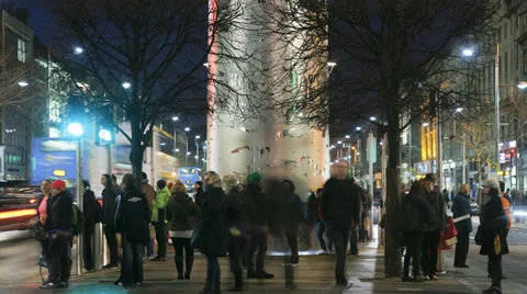 The Spire of Dublin, aka the Monument of Light, Ireland Stock Footage 33578439
