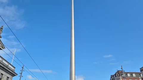 The Spire of Dublin in Ireland Vídeo Stock 345098981
