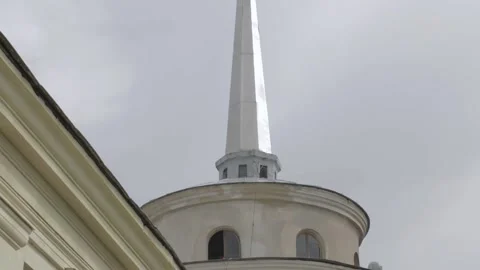 Spire of the New Castle Stock Footage 162138032