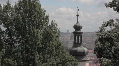 Spire of Prague Castle Stock Footage 41141795