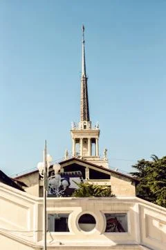 Spire of seaport in Sochi Stock Photos