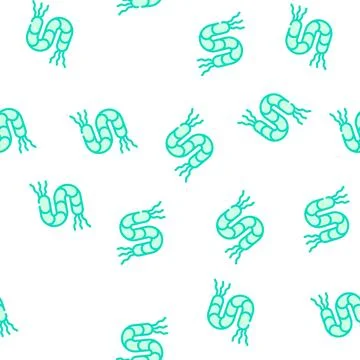 Spirilla bacteria color icon vector isolated illustration Stockillustratie