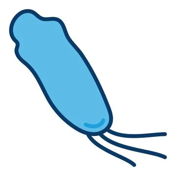 Spirillum Bacteria vector concept minimal blue icon or symbol 스톡 일러스트