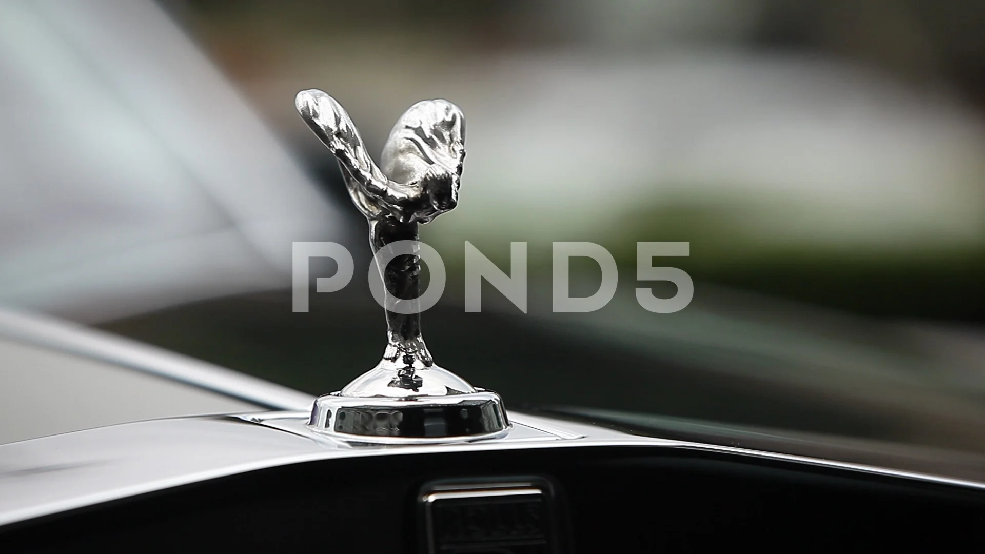 Spirit of Ecstasy bonnet ornament of a R... | Stock Video | Pond5